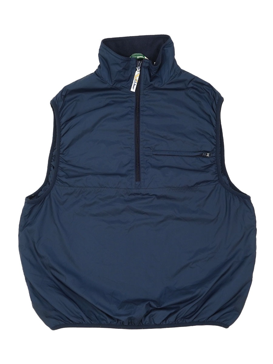 ネイビー ナイロンベスト エルエルビーン 90's～ L.L.Bean ハーフジップ ナイロンベスト ネイビー 表記(M TALL