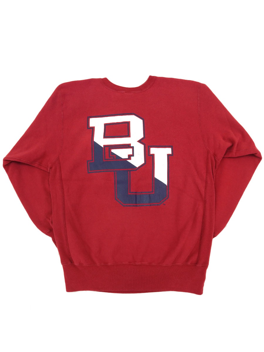 90's 刺繍タグ チャンピオンRW ''BOSTON U'' 両面プリント 表記(XXL) USA製 