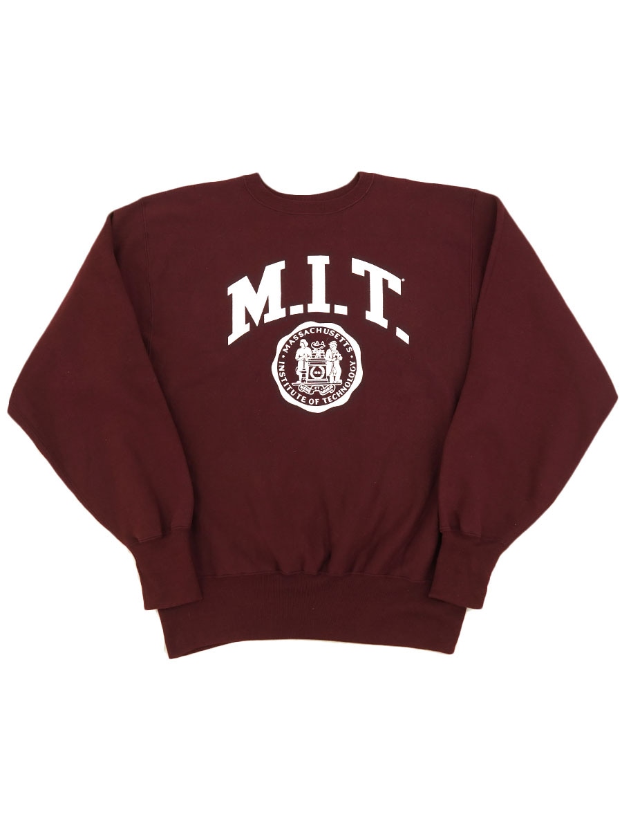 90's 刺繍タグ チャンピオンRW ''M.I.T.'' 表記(XL) USA製 マルーン