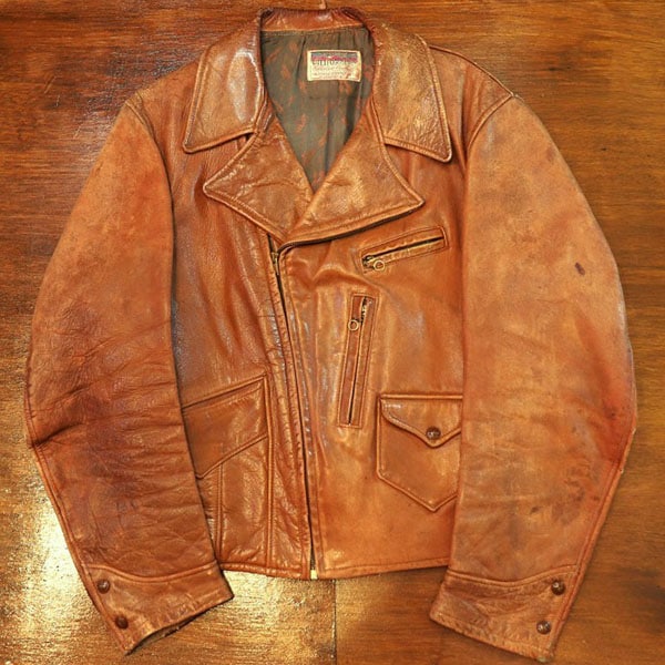 1940s LEATHER JACKET , Size 42
