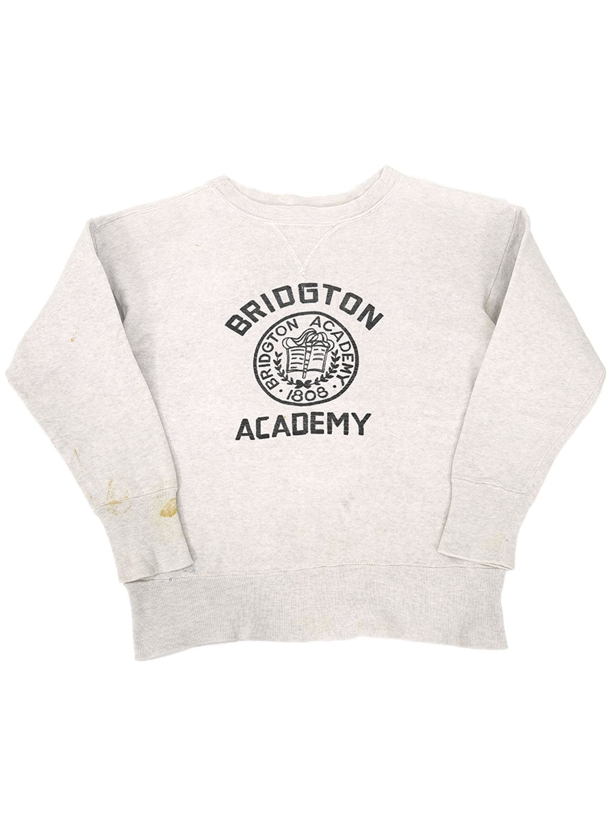 50's～ 前V ''BRIDGTON ACADEMY'' 3段フロッキープリント セットイン