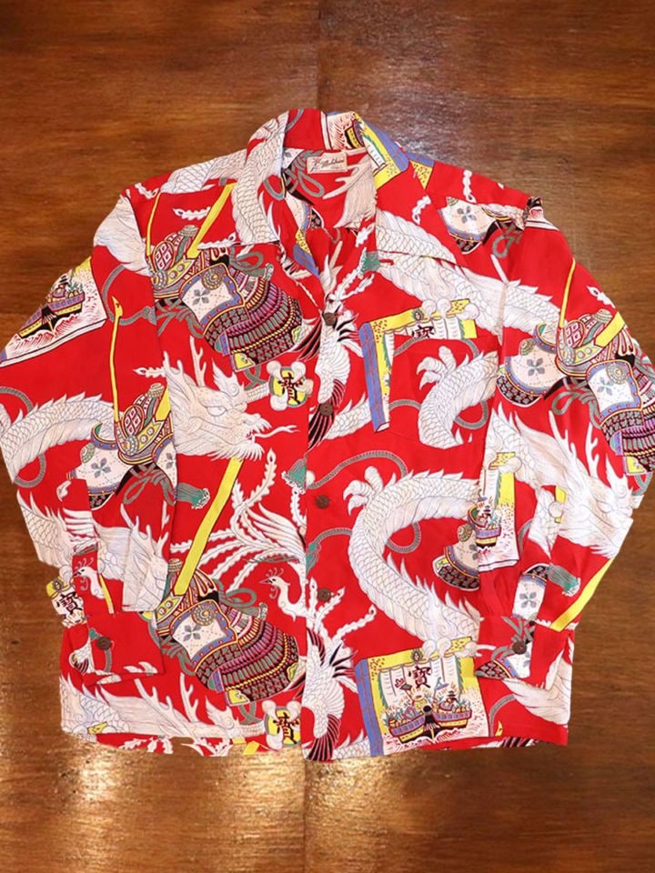 1940s L/S HAWAIIAN SHIRT , Size  M