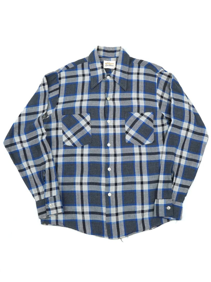 70's Berkley Sportswear レーヨンチェックシャツ 表記(15-15 1/2)