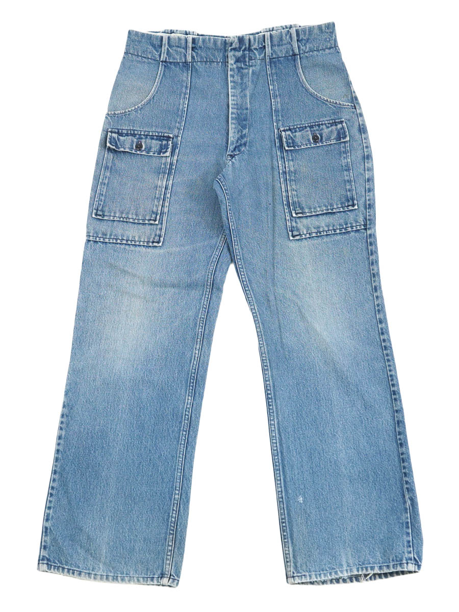80's 黒タグ エディーバウアー デニムブッシュパンツ 良雰囲気 実寸