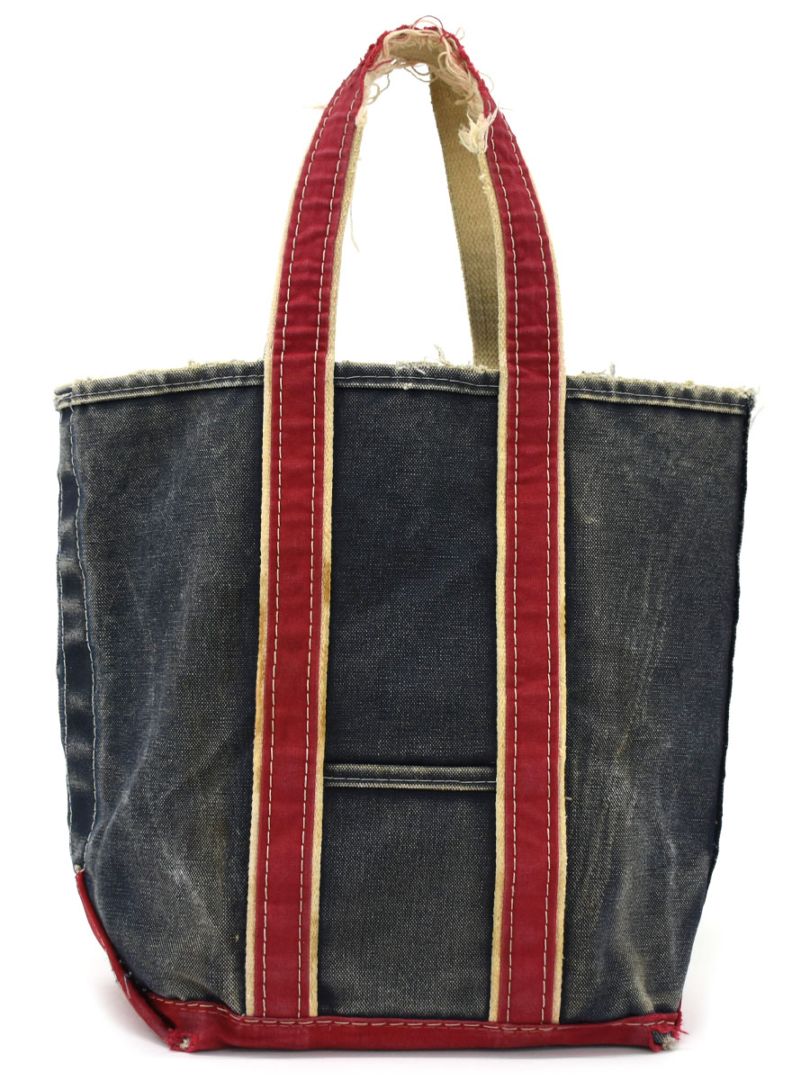 80's L.L. Bean DELUXE BOAT AND TOTE ネイビーxレッド