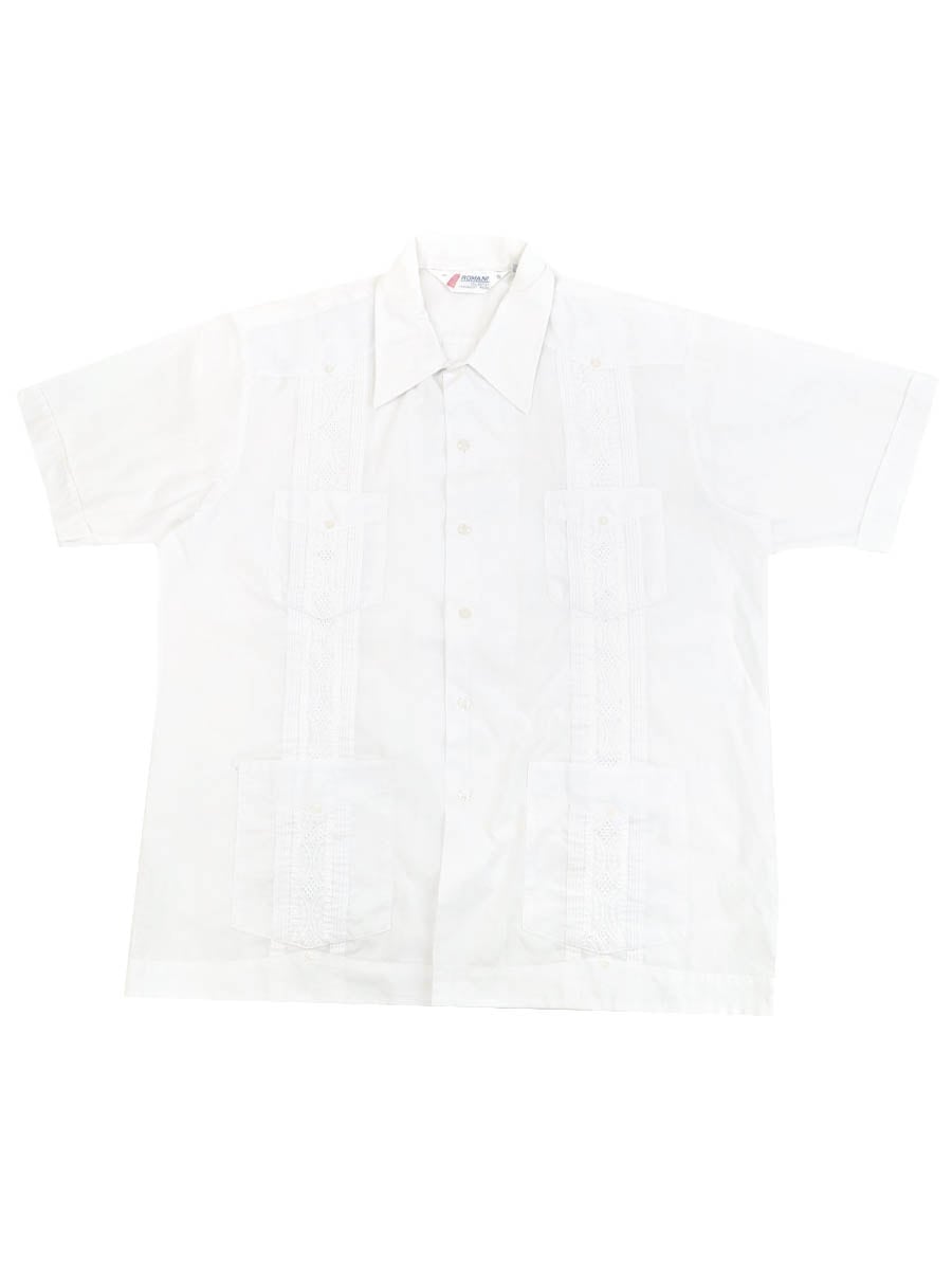 80's ROMANI キューバシャツ 白 表記(XL) | すべての商品