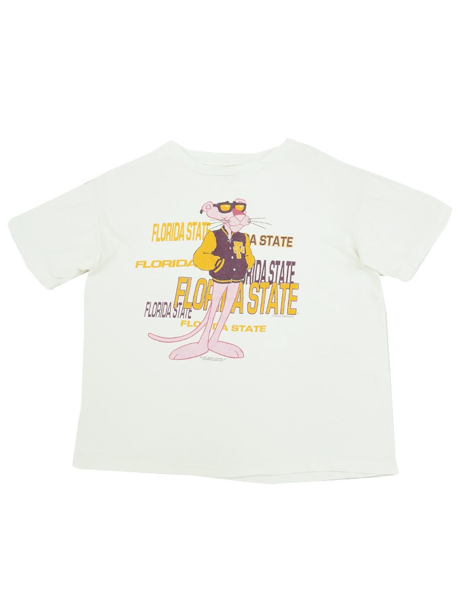 90's Caribbean Dream ''FLORIDA STATE'' ピンクパンサー 100%コットン Tシャツ 表記(XL)