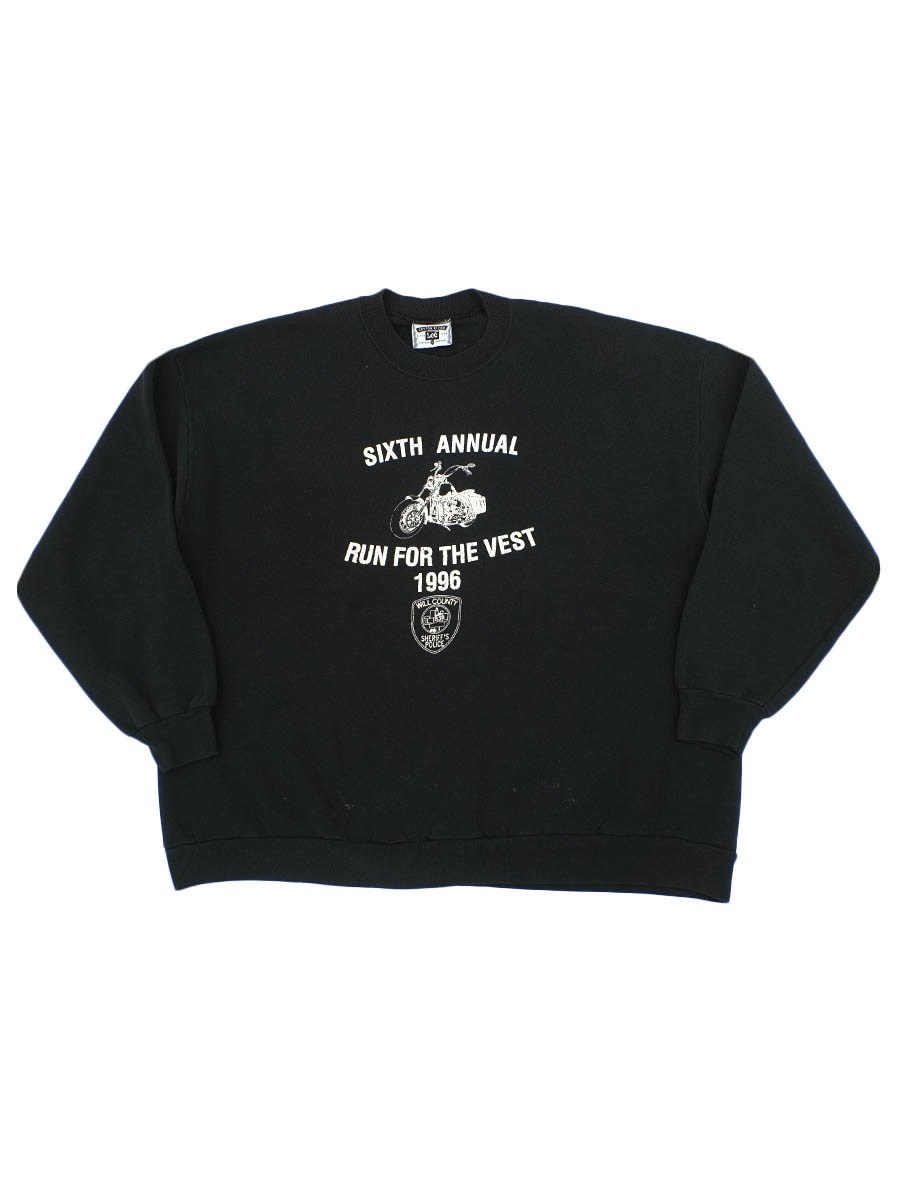 90's Lee ''SIXTH ANNUAL RUN FOR THE VEST 1996'' スウェット 黒 表記