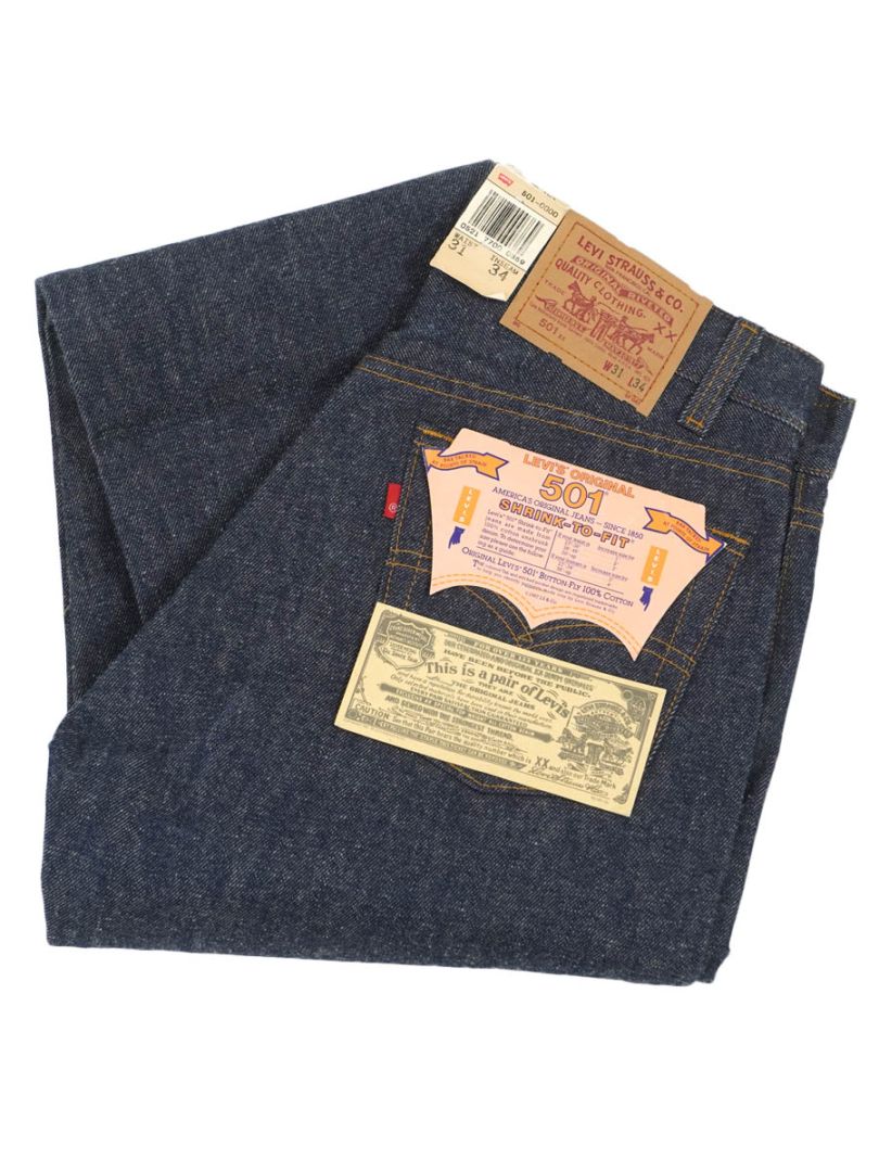 値下　LEVI'S 501 デニム90's W34 L32 濃紺 米国製 美品 90's Levi's 501 デニムパンツ 真っ紺 表記(30x32) USA製