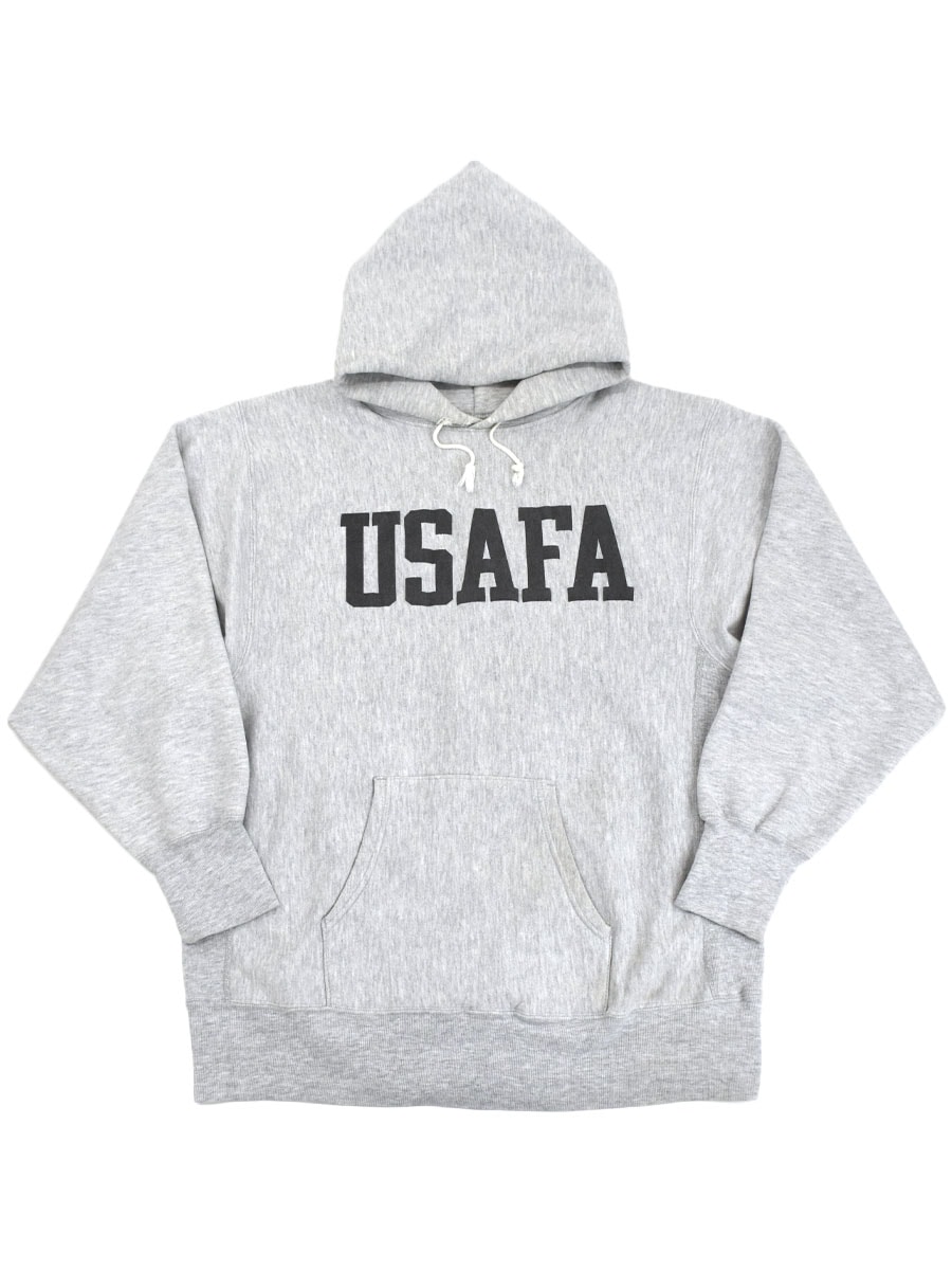 90's 刺繍タグ チャンピオンRWパーカ ''USAFA'' 両面リフレクタープリント 表記(XL) USA製