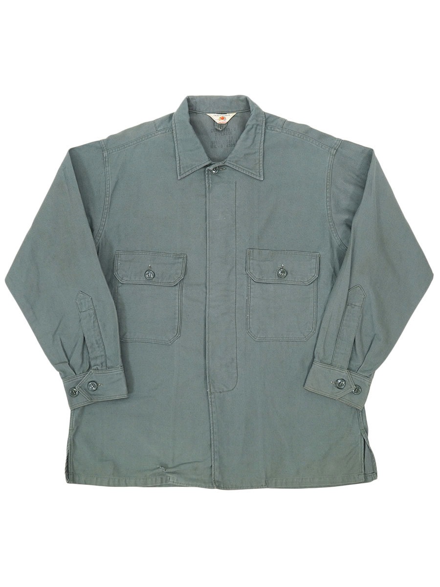 50's～ FRUIT OF THE LOOM U.S.A.F ユーティリティシャツ 表記(X-LARGE)