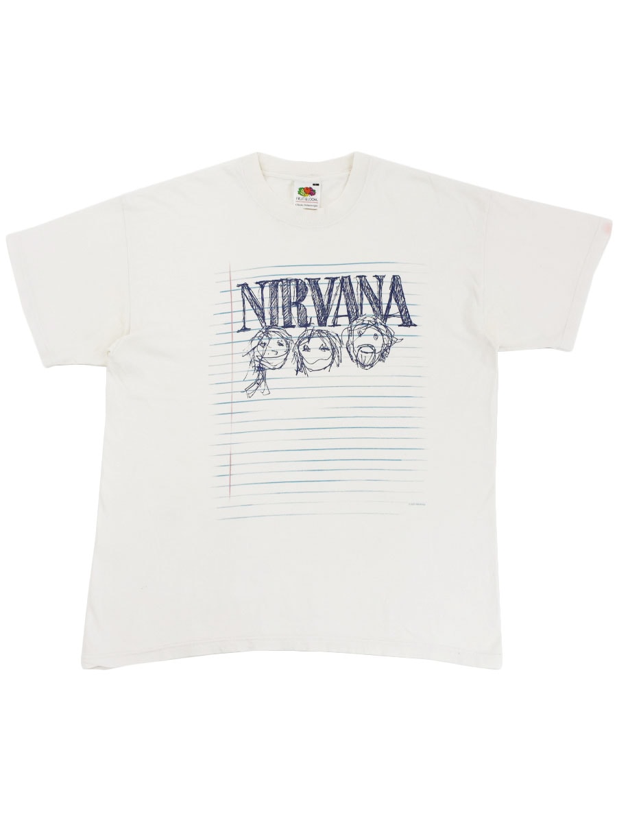NIRVANA プリントTシャツ L ホワイト 00's FRUIT OF THE LOOM ''NIRVANA'' プリントTシャツ ホワイト 表記(L