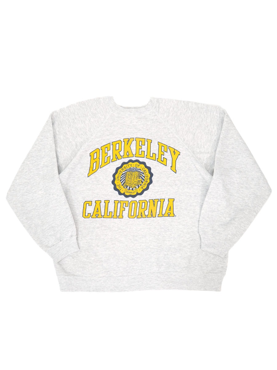 90's Hanes ''BERKELEY CALIFORNIA'' ラグランスウェット グレー 表記