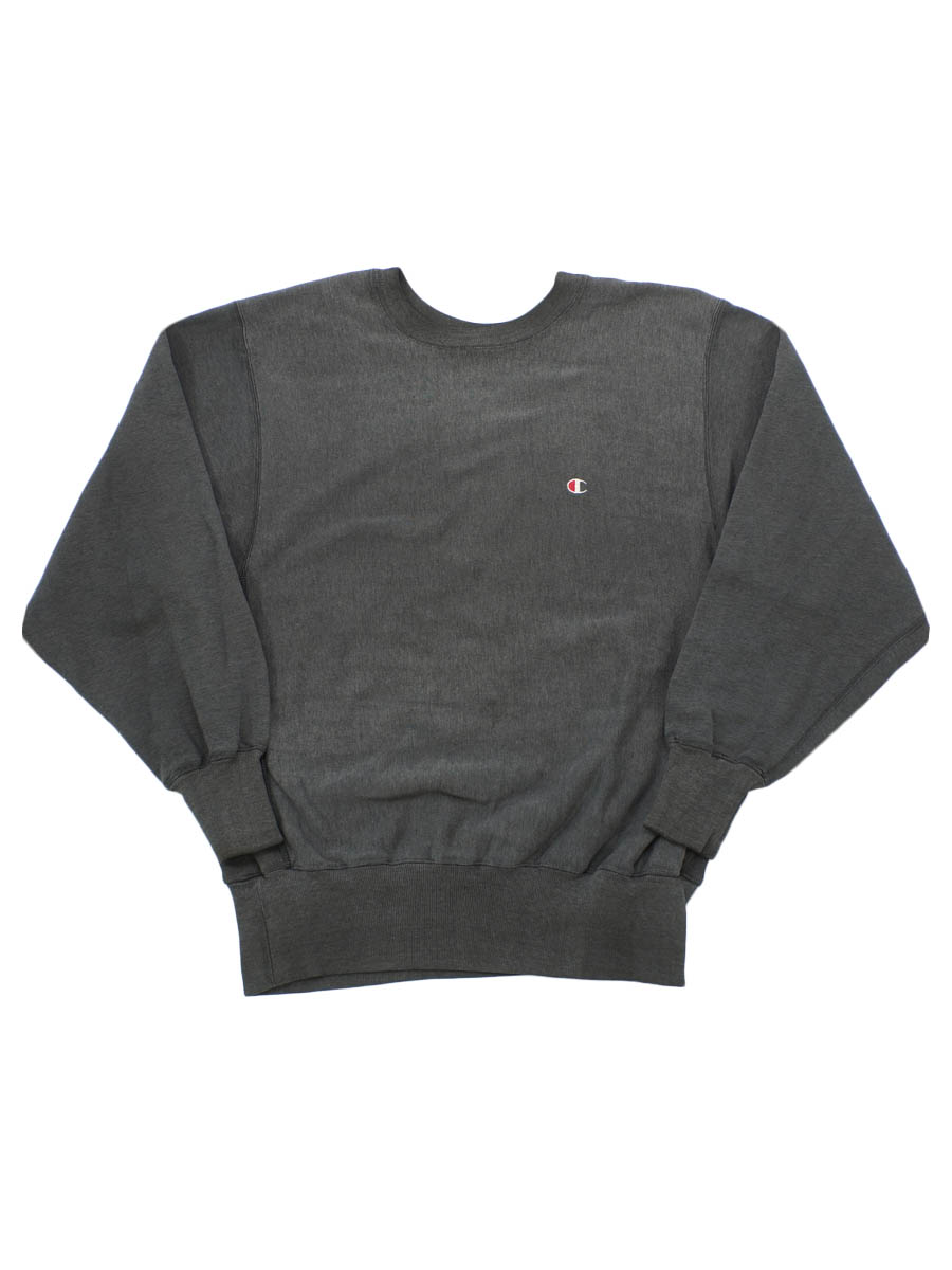 90's 刺繍タグ チャンピオンRW 無地 チャコールグレー 表記(L) USA製