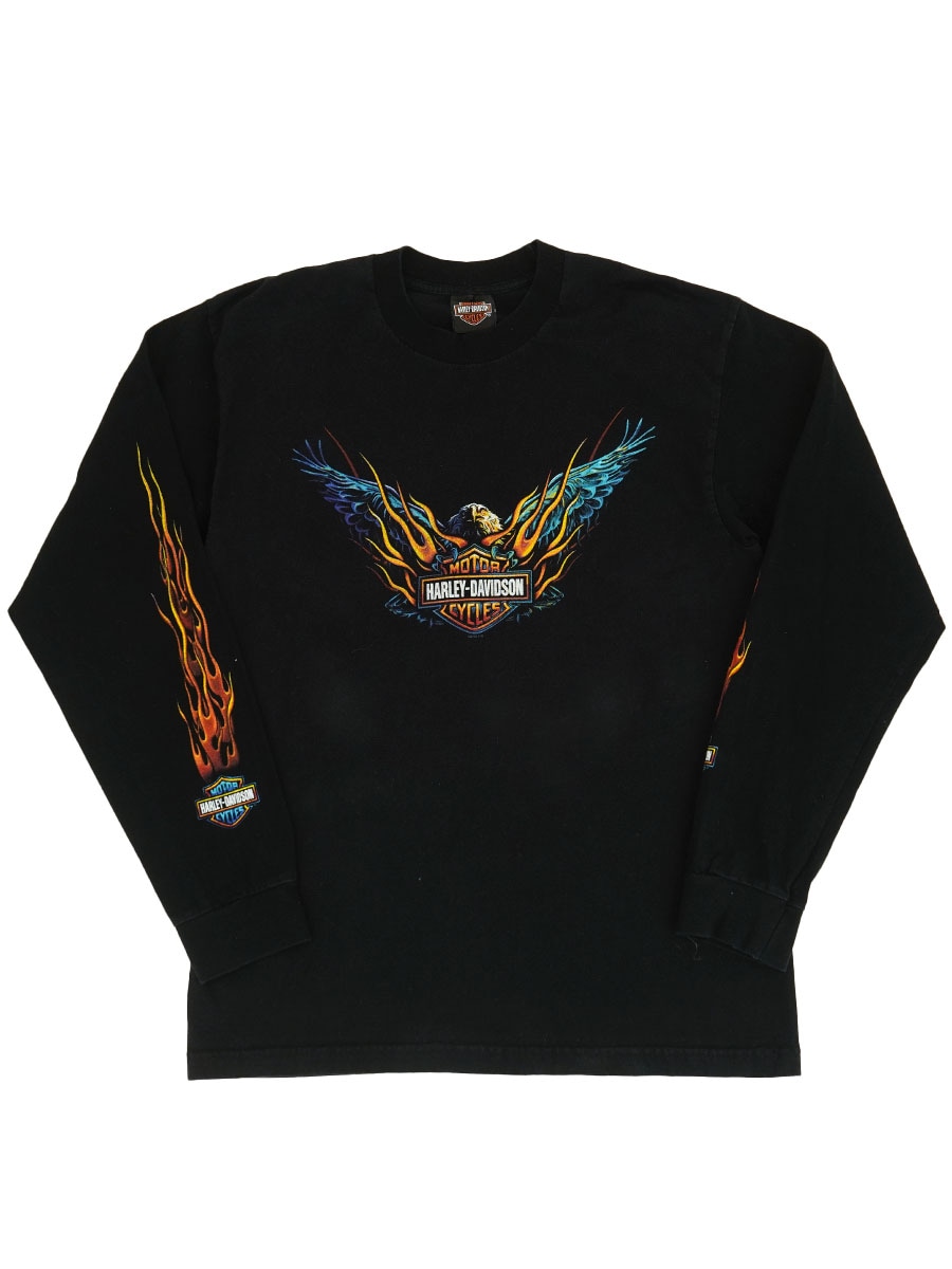 00's HARLEY-DAVISON ''GAINESVILLE'' 両面袖プリント ロング 00's HARLEY-DAVISON ''GAINESVILLE'' 両面袖プリント ロング