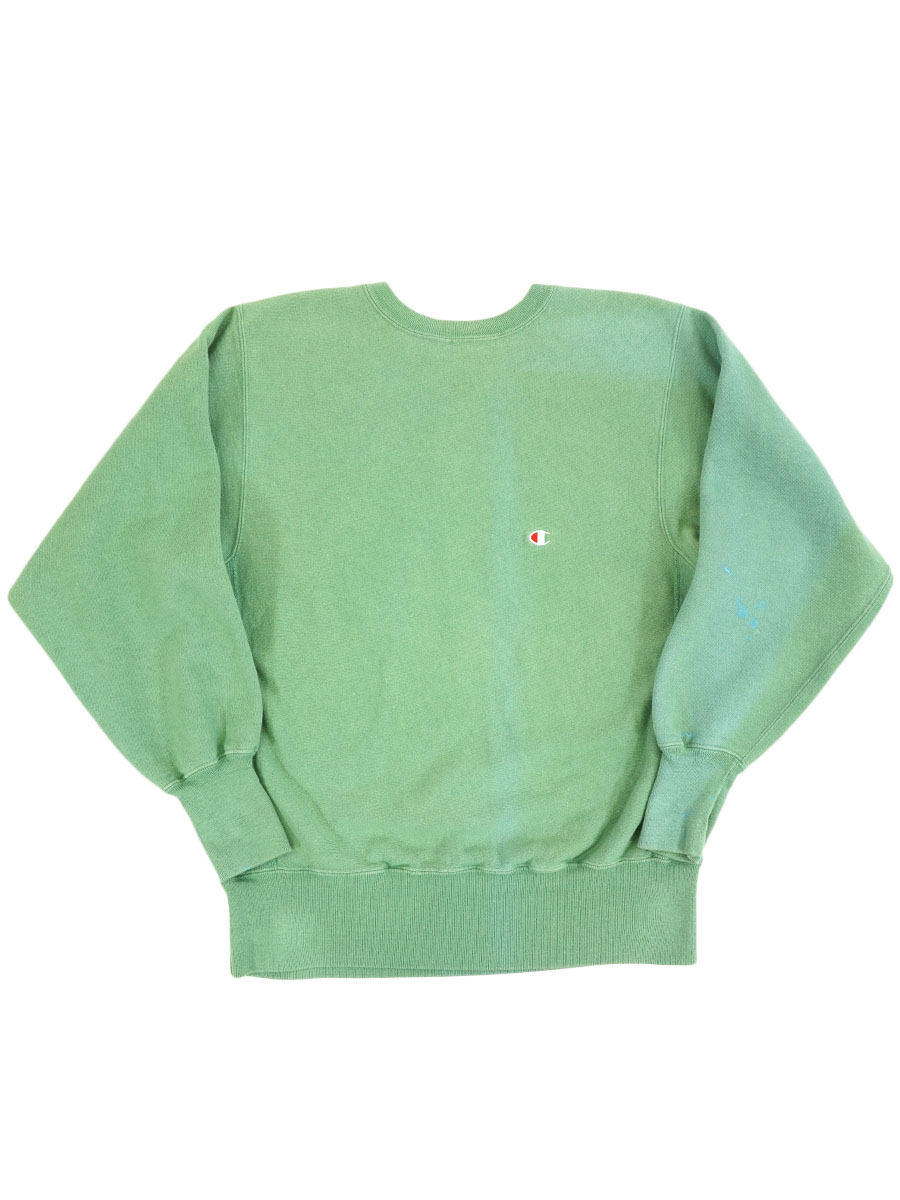 90's 刺繍タグ チャンピオンRW 無地 レアカラー 萌黄色 表記(L) USA製