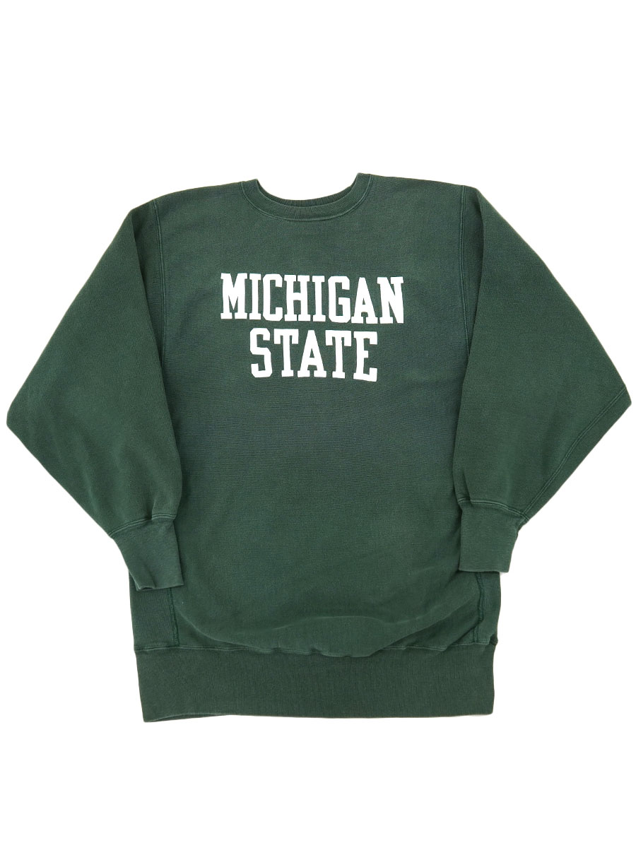 80's プリントタグ チャンピオンRW ''MICHIGAN STATE'' グリーン 表記(XXL) USA製