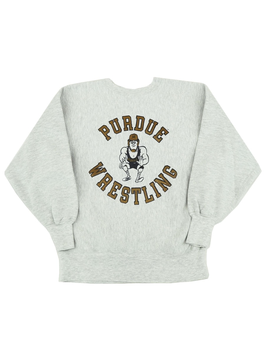 90's 刺繍タグ チャンピオンRW ''PURDUE WRESTLING'' 3段プリント 表記(L) USA製