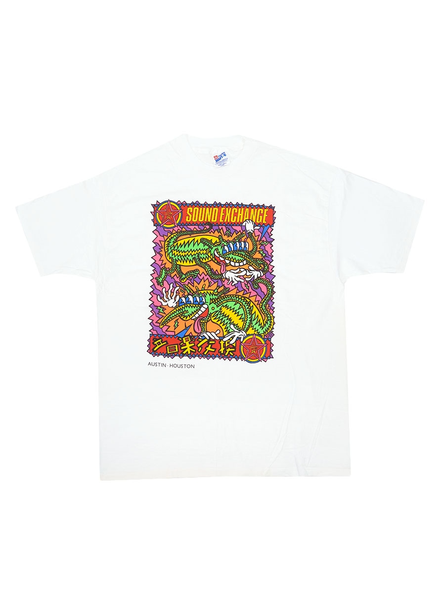 90's Hanes フランク・コジック ''SOUND EXCHANGE'' アートプリントTシャツ 表記(XL)