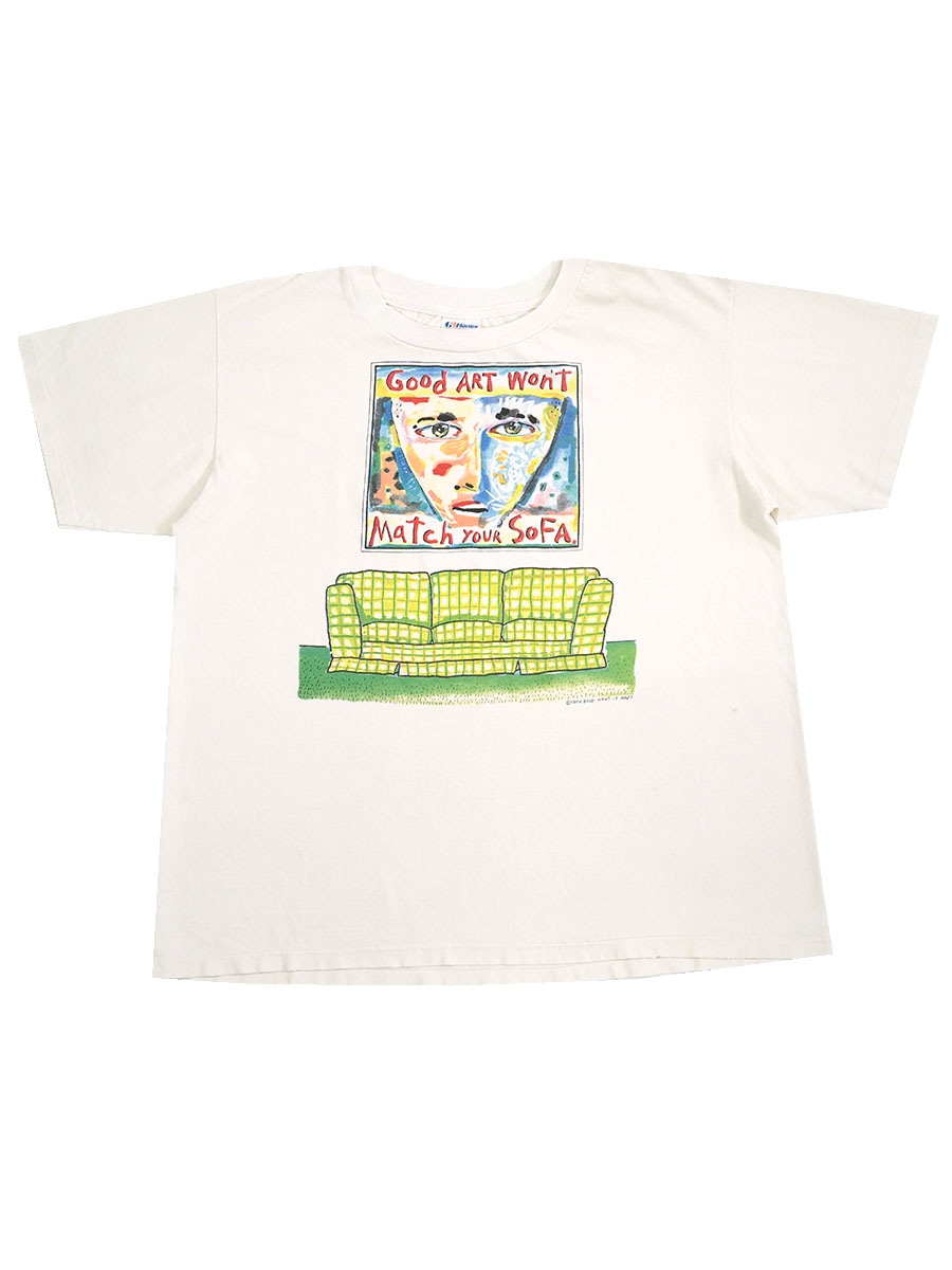 80s Hanes 企業Tシャツ アートTシャツ 80s Hanes ヘインズ tシャツ USA製 ホワイト L | 東京準備室