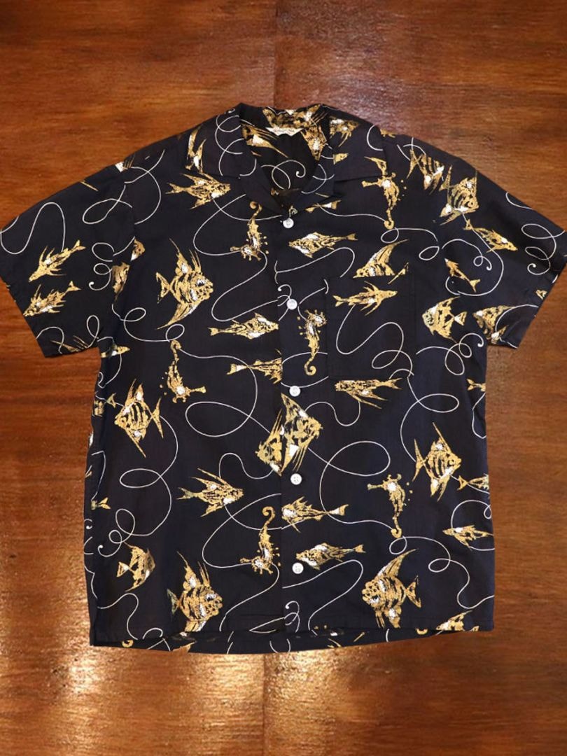 1950s S/S COTTON SHIRT , Size M