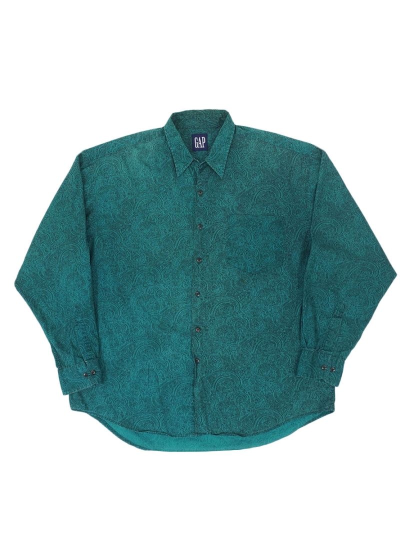 OLD GAP ペイズリー 総柄 オールドギャップ 長袖シャツ L 90年代 GAP オールドギャップ 長袖 ペイズリー柄シャツ メンズM
