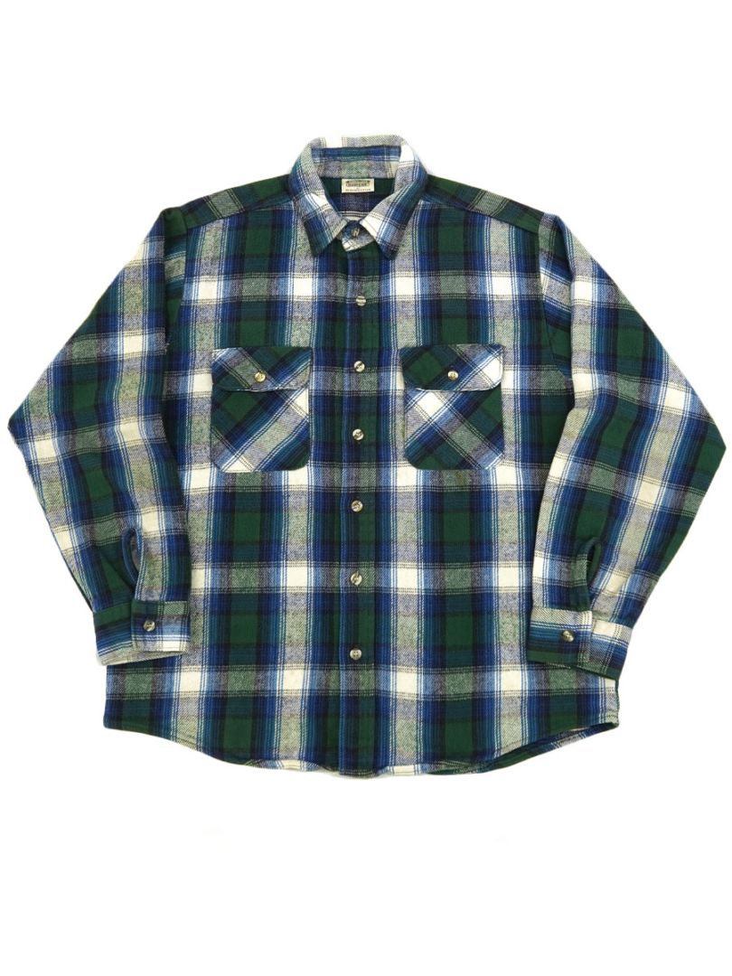 90's FIVEBROTHER 好配色チェック フランネルシャツ 表記(L) USA