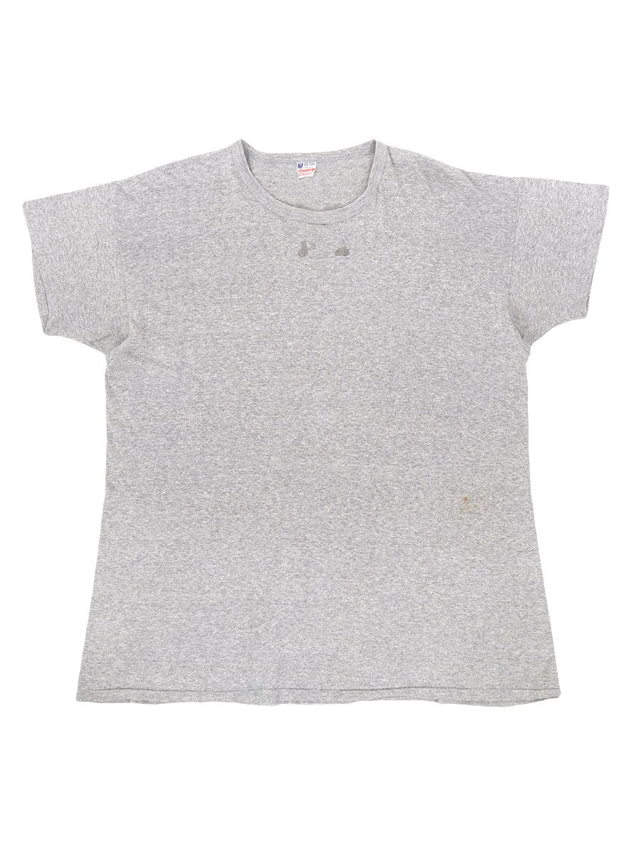 60s Champion ランタグ Tシャツ M 霜降りグレー 60's ランタグ チャンピオン 無地霜降りグレー Tシャツ 表記(48