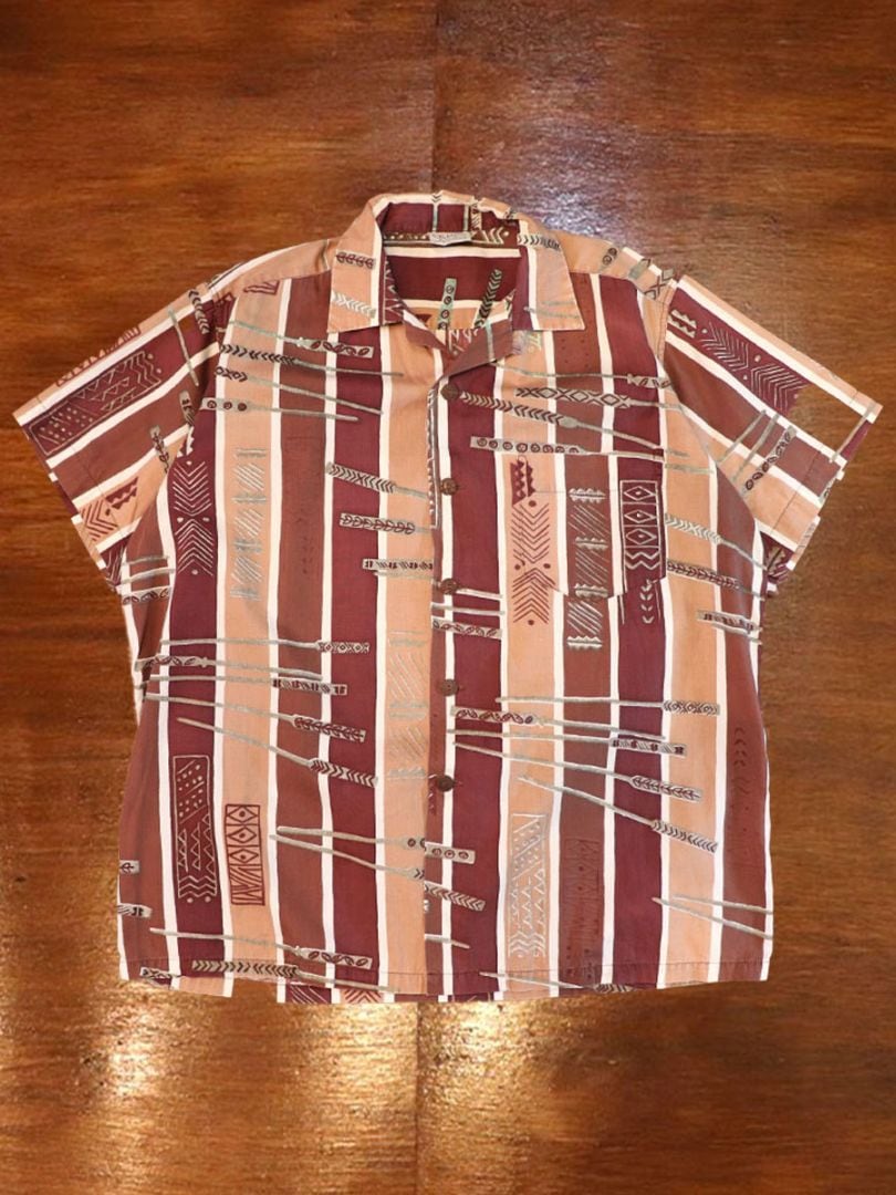 1950s COTTON HAWAIIAN SHIRT , Size M