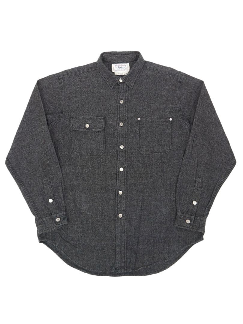 ラルフローレン HBT 無地グレー 100％コットン ガチャポケ ロング