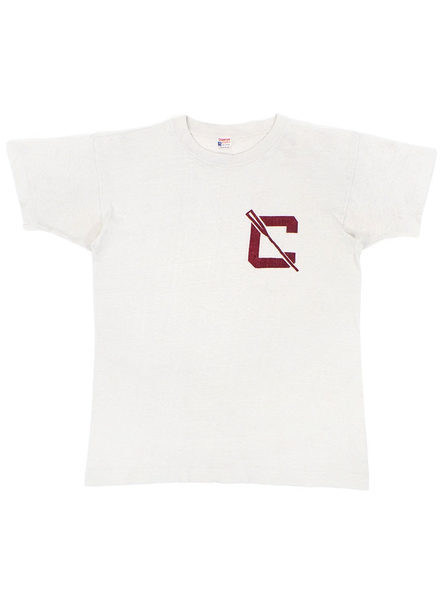 60's ランタグ チャンピオン ''C'' フロッキープリント Tシャツ 表記(L)