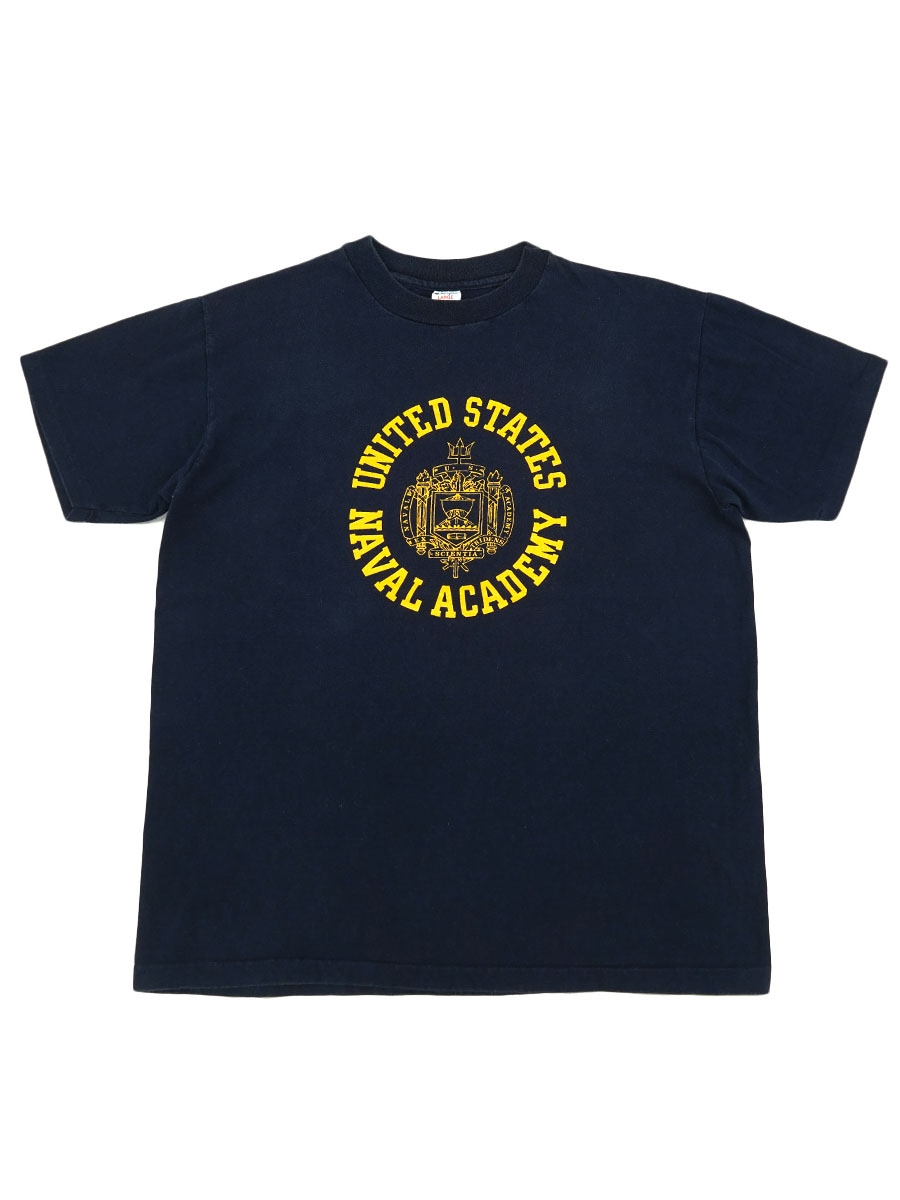 80's トリコタグ チャンピオン ''NAVAL ACADEMY'' 100%コットンTシャツ 表記(L)