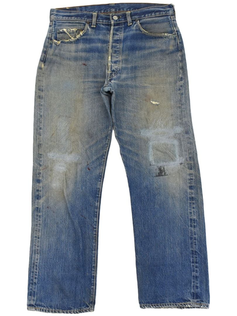 60's Levi's 501 BIG-E デニムパンツ 味ありリペア 渋雰囲気 実寸(33.5x28.5位)