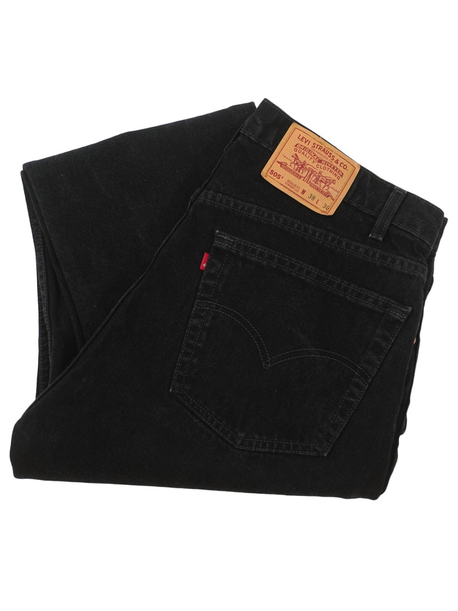 90's Levi's 505 Rマークのみタブ ブラック デニムパンツ 表記