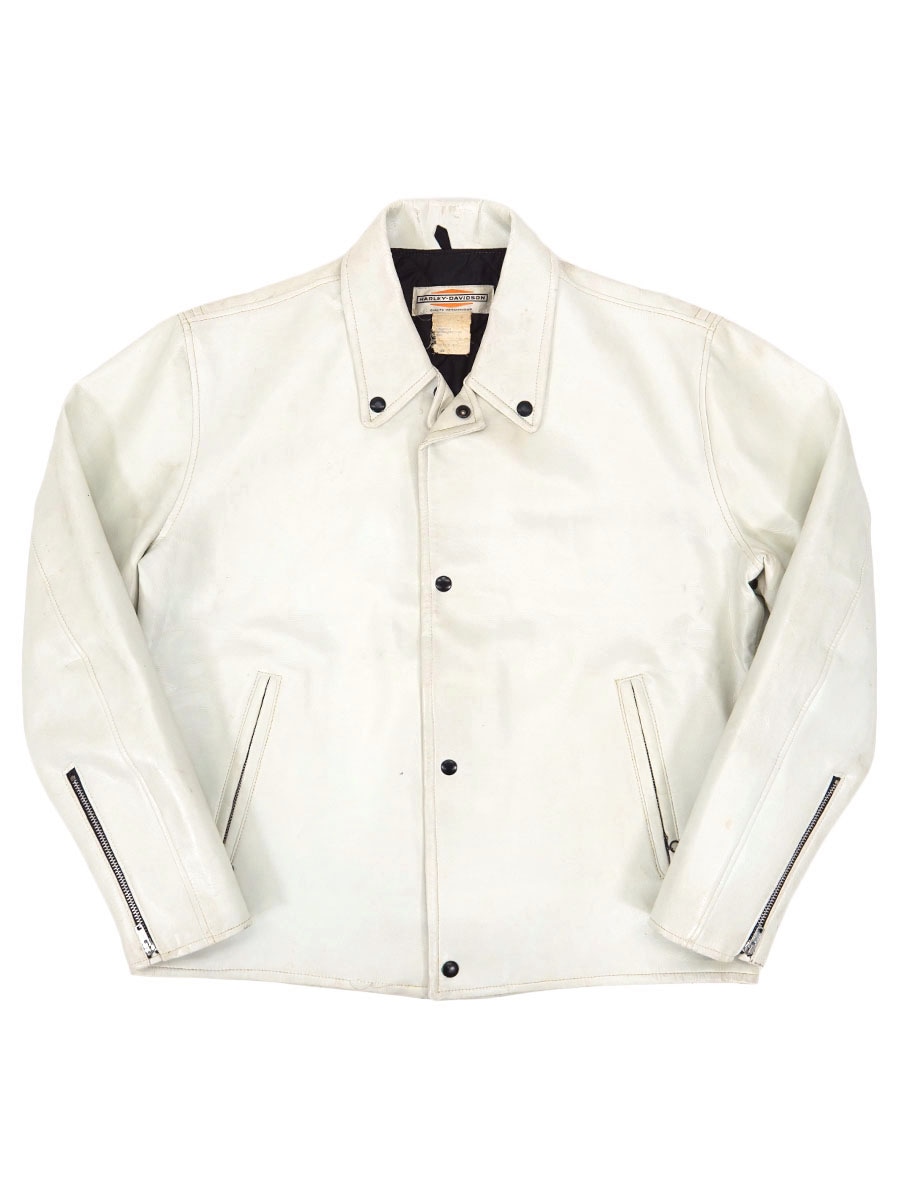 Harley-Davidson ハーレーダビッドソン　レザージャケット　ホワイト 70s AMF Harley-Davidson ハーレー ダビッドソン シングル