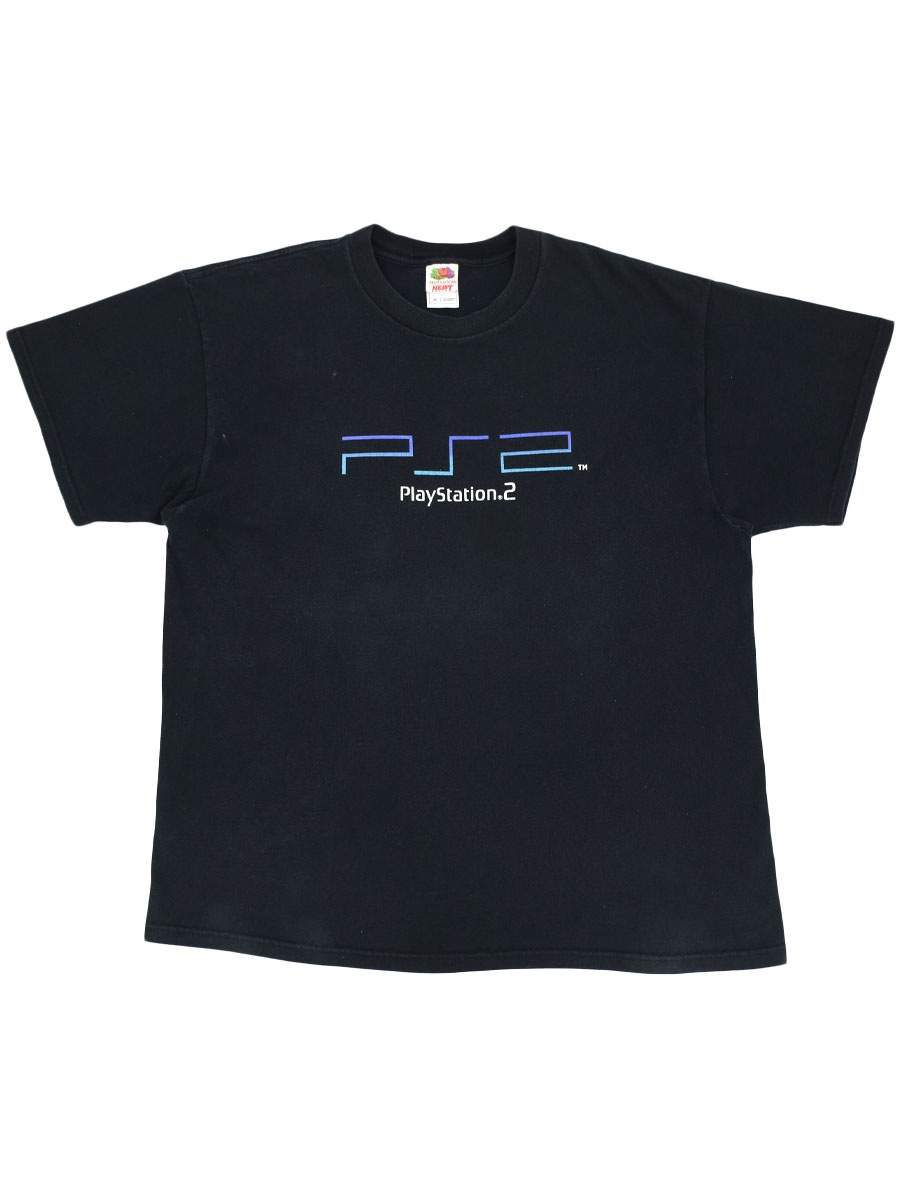 希少サイズ PS2 Tシャツ playstation 2 ゲーム 00s 00's FRUIT OF THE LOOM ''PlayStation 2'' 両面プリント Tシャツ