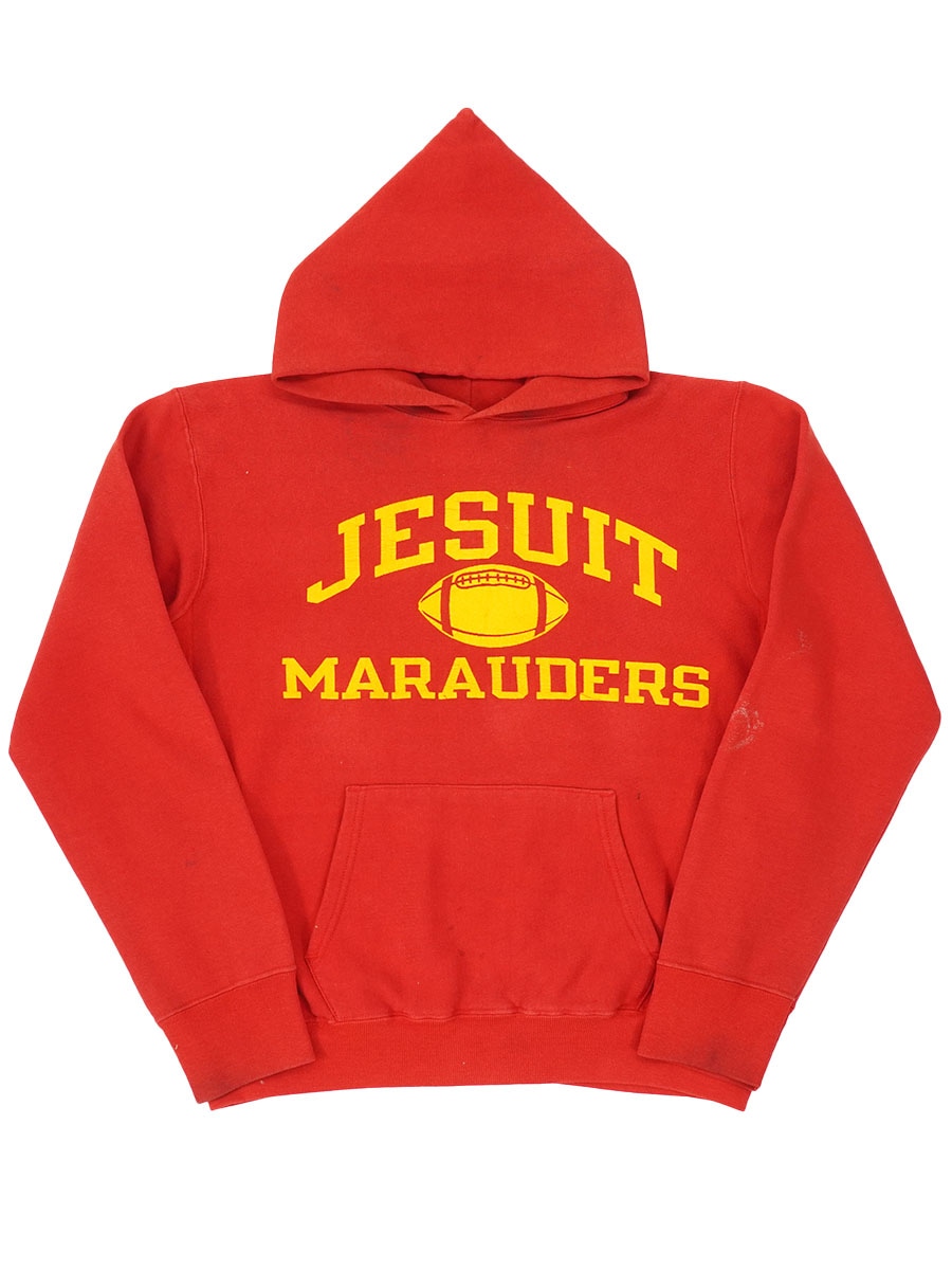 80's トリコタグ チャンピオン ''JESUIT MARAUDERS'' 3段プリント RWタイプ スウェットパーカ 表記(L)