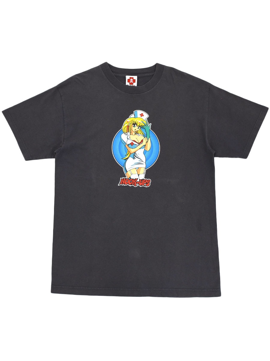 超絶入手困難☆90s】HOOK-UPS 半袖プリントTee USA製 超絶入手困難☆90s】HOOK-UPS 半袖プリントTee USA製