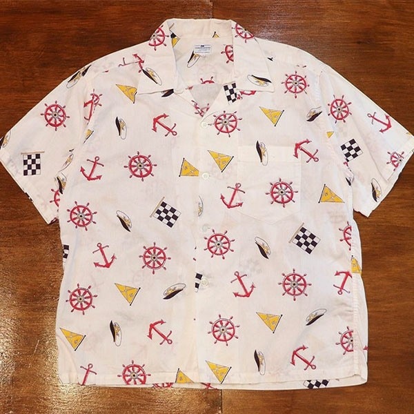 1950 S/S COTTON SHIRT , Size Ｌ