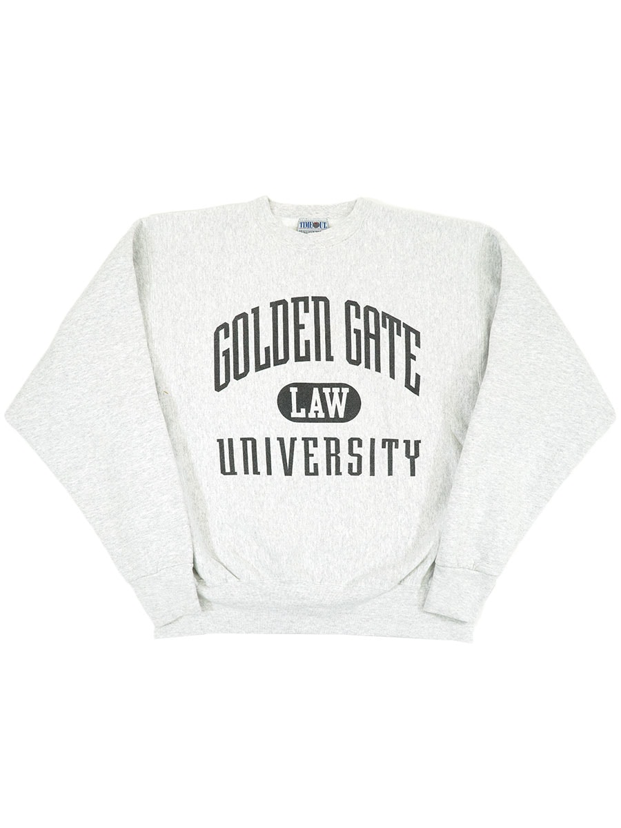 90's TIME UT ''GOLDEN GATE UNIVERSITY'' 3段プリント スウェット 表記(XL) USA製