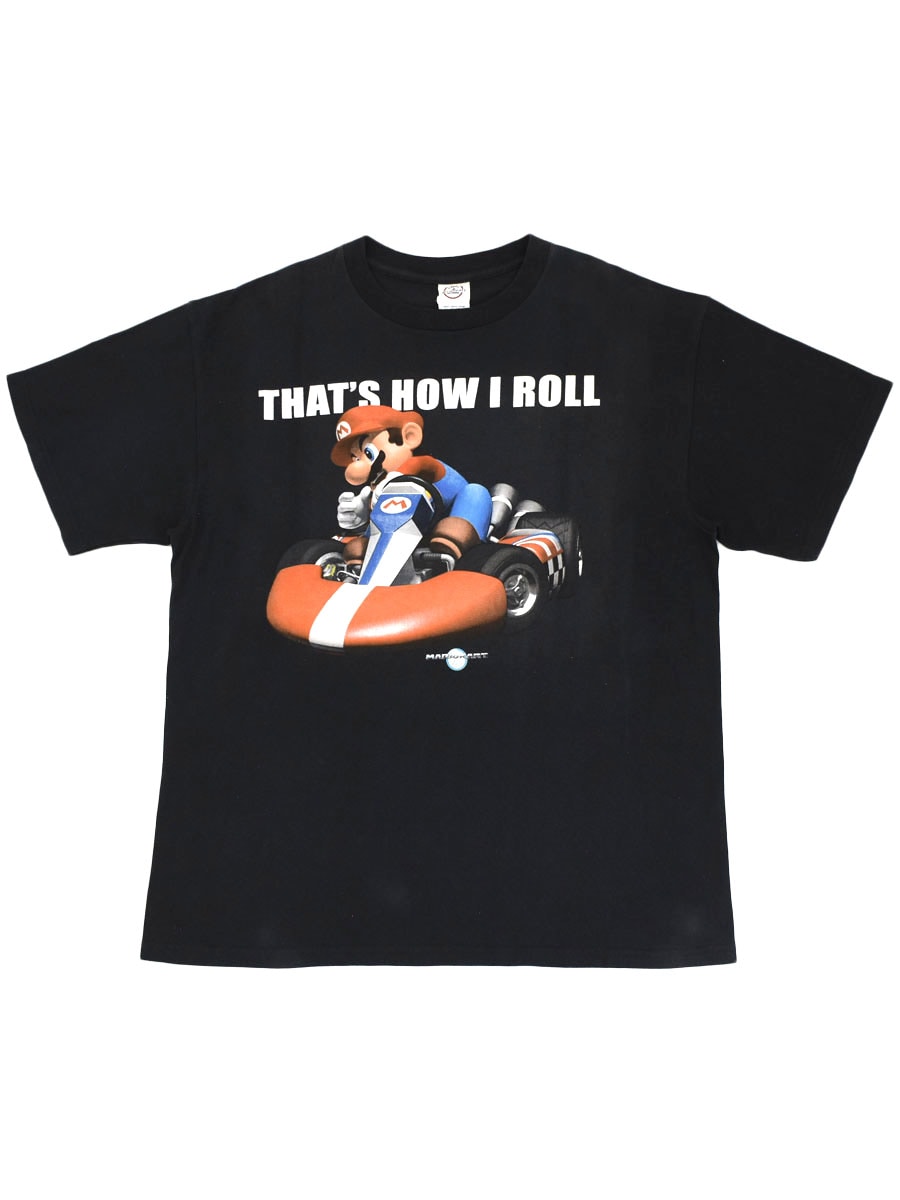 00's DELTA ''MARIOKART Wii'' プリントTシャツ ブラック 表記(L
