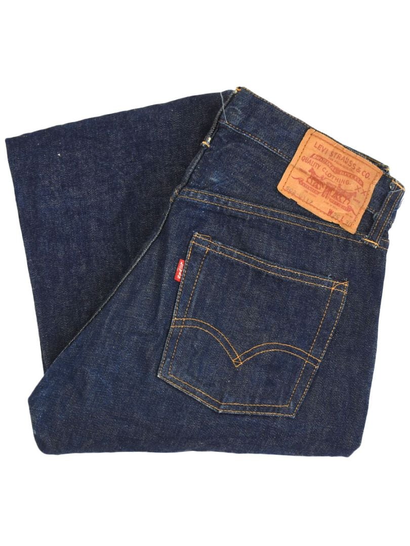 60's Levi's 502 BIG-E デニムパンツ 真っ紺！ 表記(29x30) 16ボタン