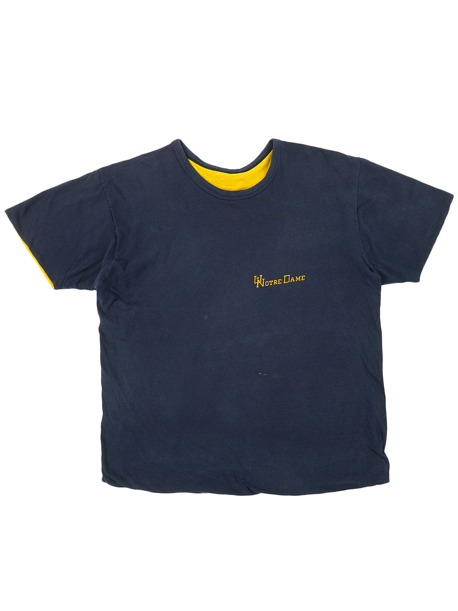 80's トリコタグ チャンピオン ''U OF NOTRE DAME'' リバーシブルTシャツ 表記(XL)