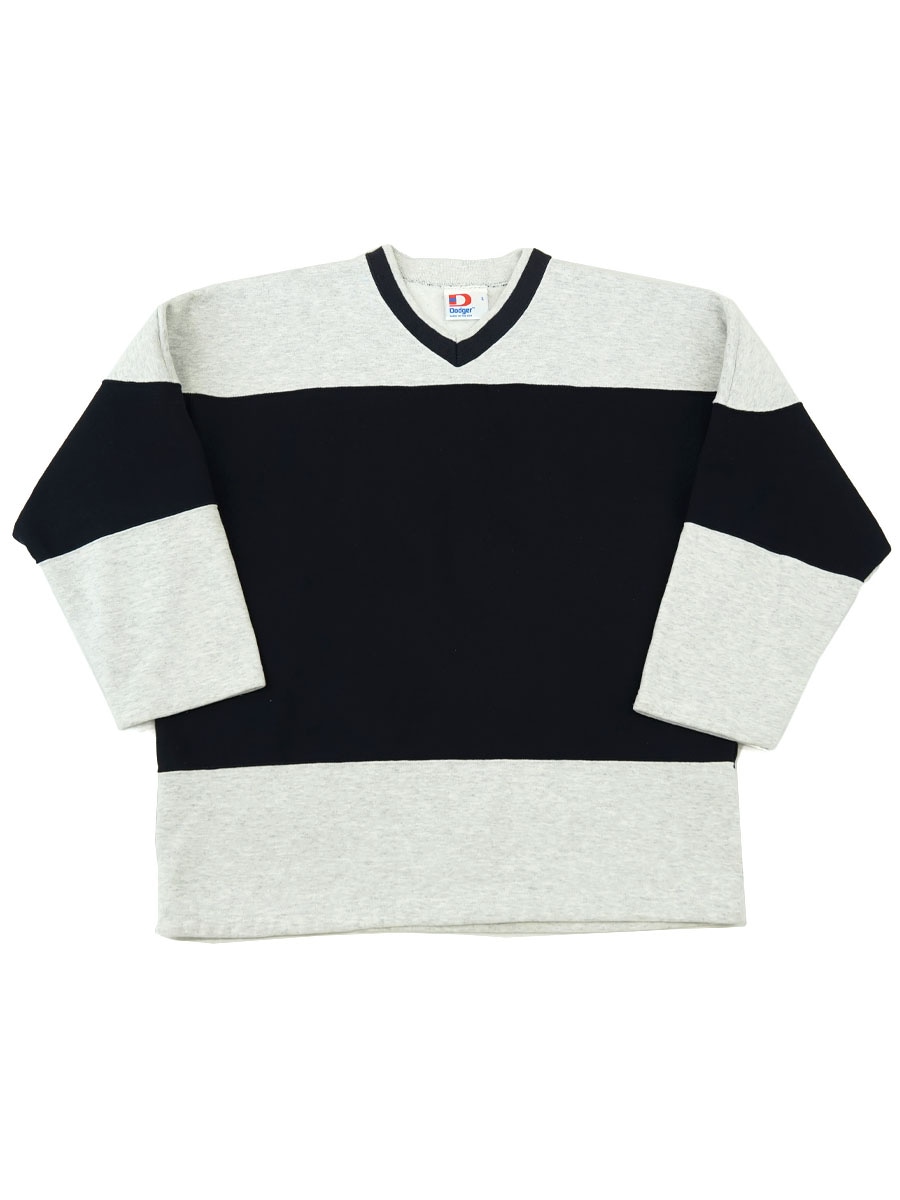 80's Dodger 無地 バイカラー Vネック 九分袖 フットボールスウェット 表記(L) USA製