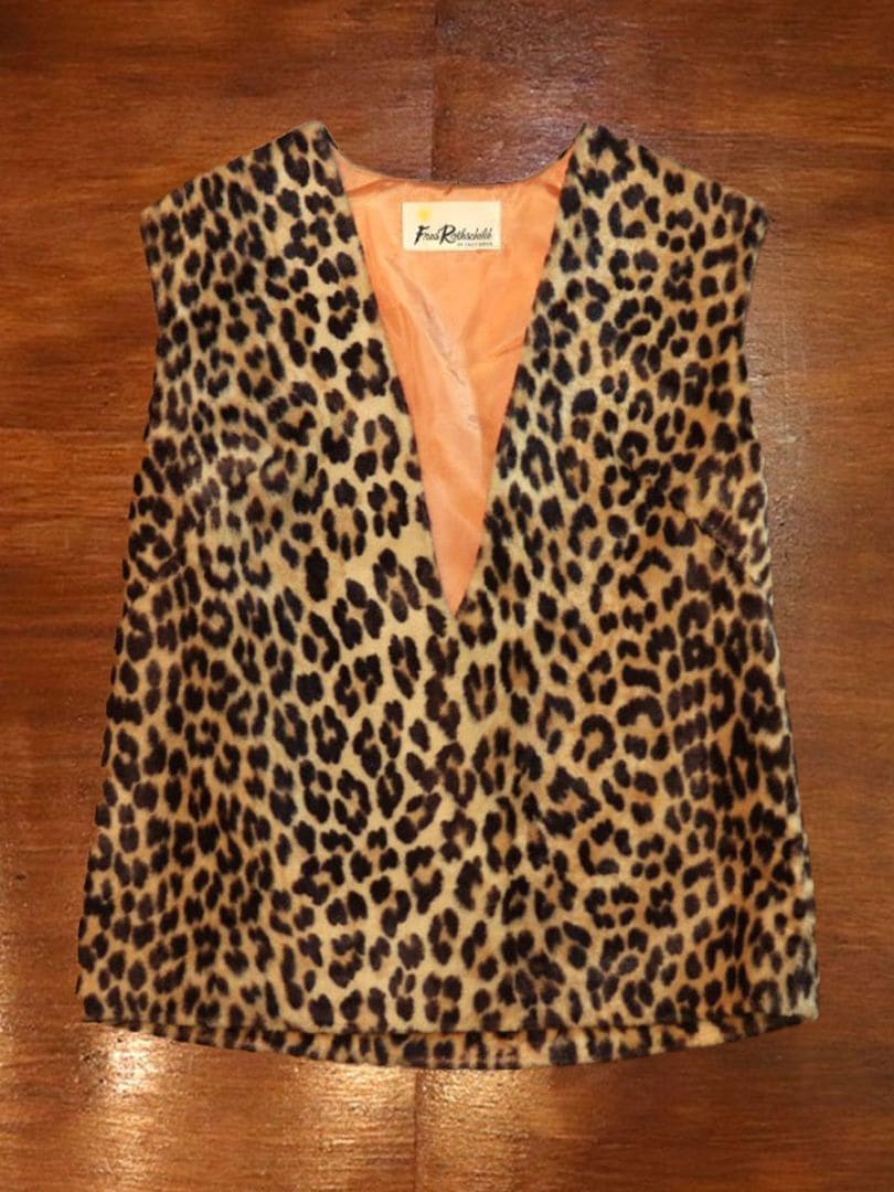 1960s LEOPARD VEST , Size LADY'S