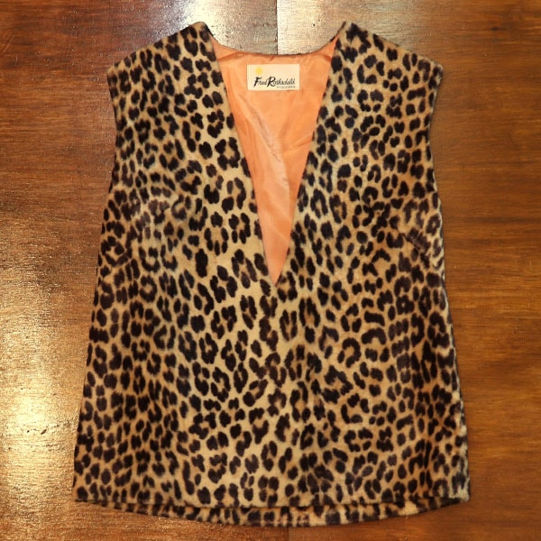 60's Leopard Fur×Suede sible Vest 60's Leopard Fur×Suede
