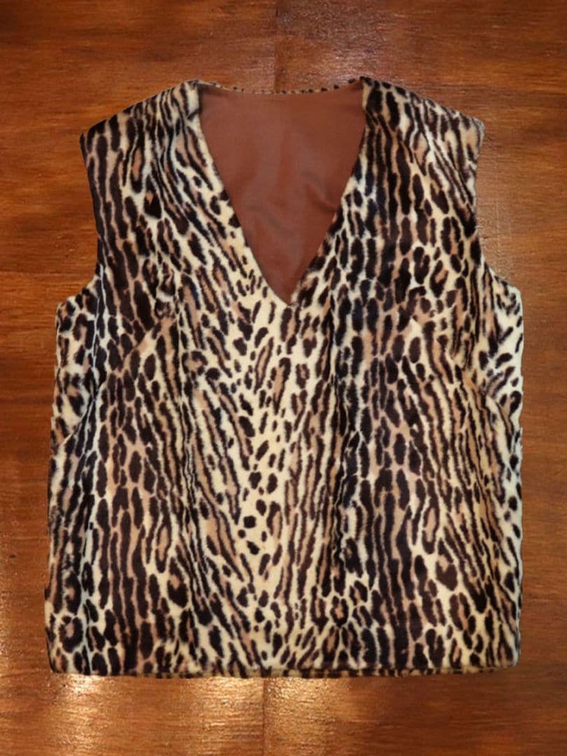 1960s LEOPARD VEST , Size LADY'S