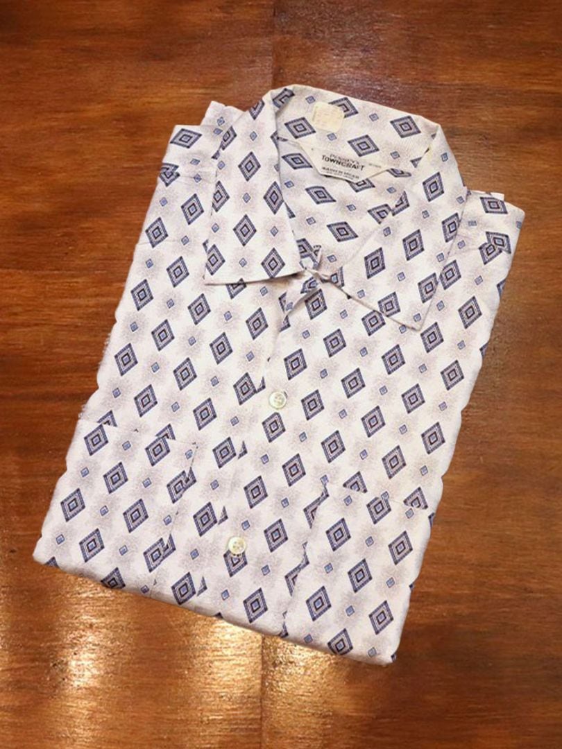 1950s DEAD STOCK , S/S COTTON SHIRT , Size L