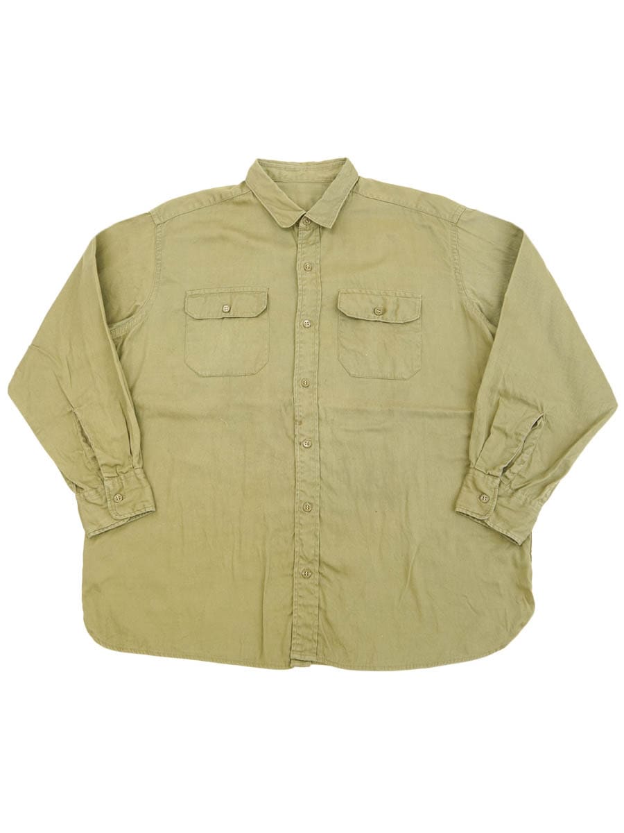 60's～ マチ付き ワークシャツ カーキ 実寸(17位) | すべての商品