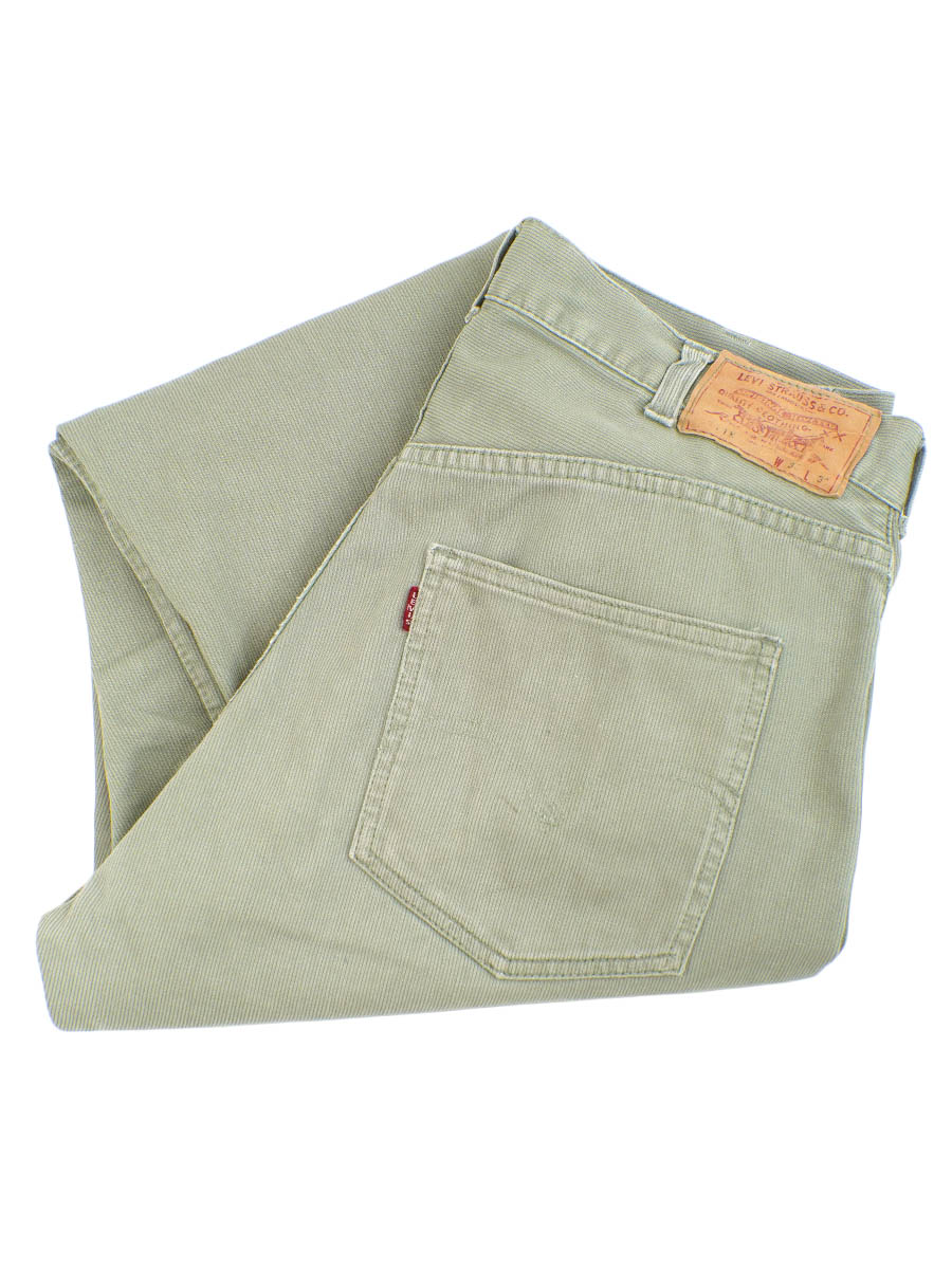 60's Levi's 911K BIG-E ピケパンツ モスグリーン 実寸(32x24位